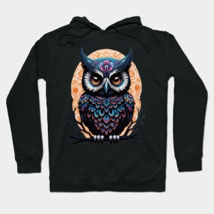 Owl Dia De Los Muertos Hoodie